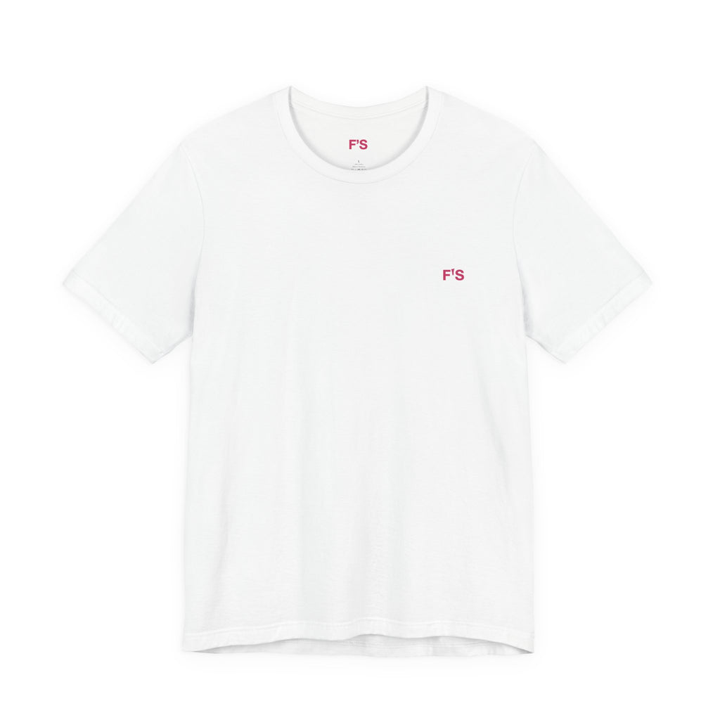 Minimal Pink 'FS' Chest Logo Tee — Women's Casual Short Sleeve Shirt