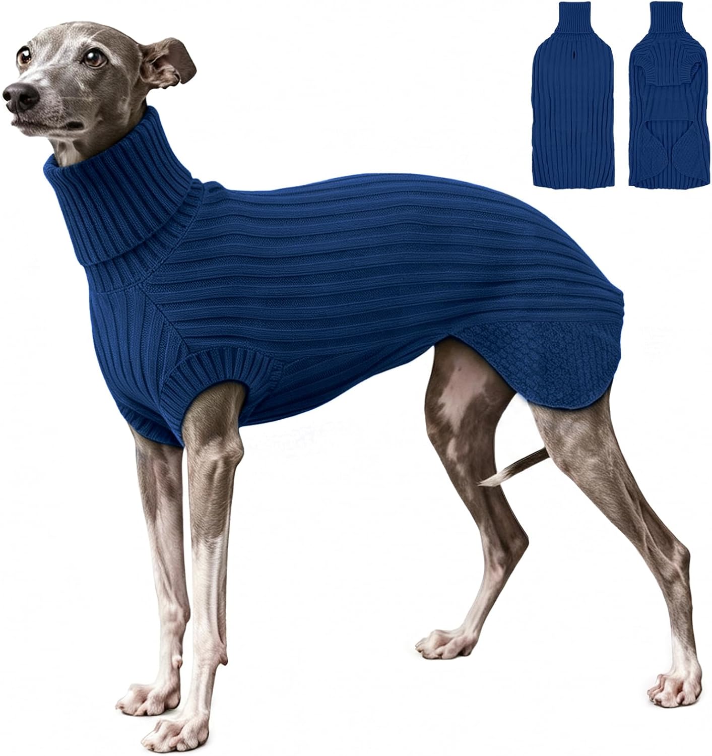 Lekki sweter dla whippeta – zielony