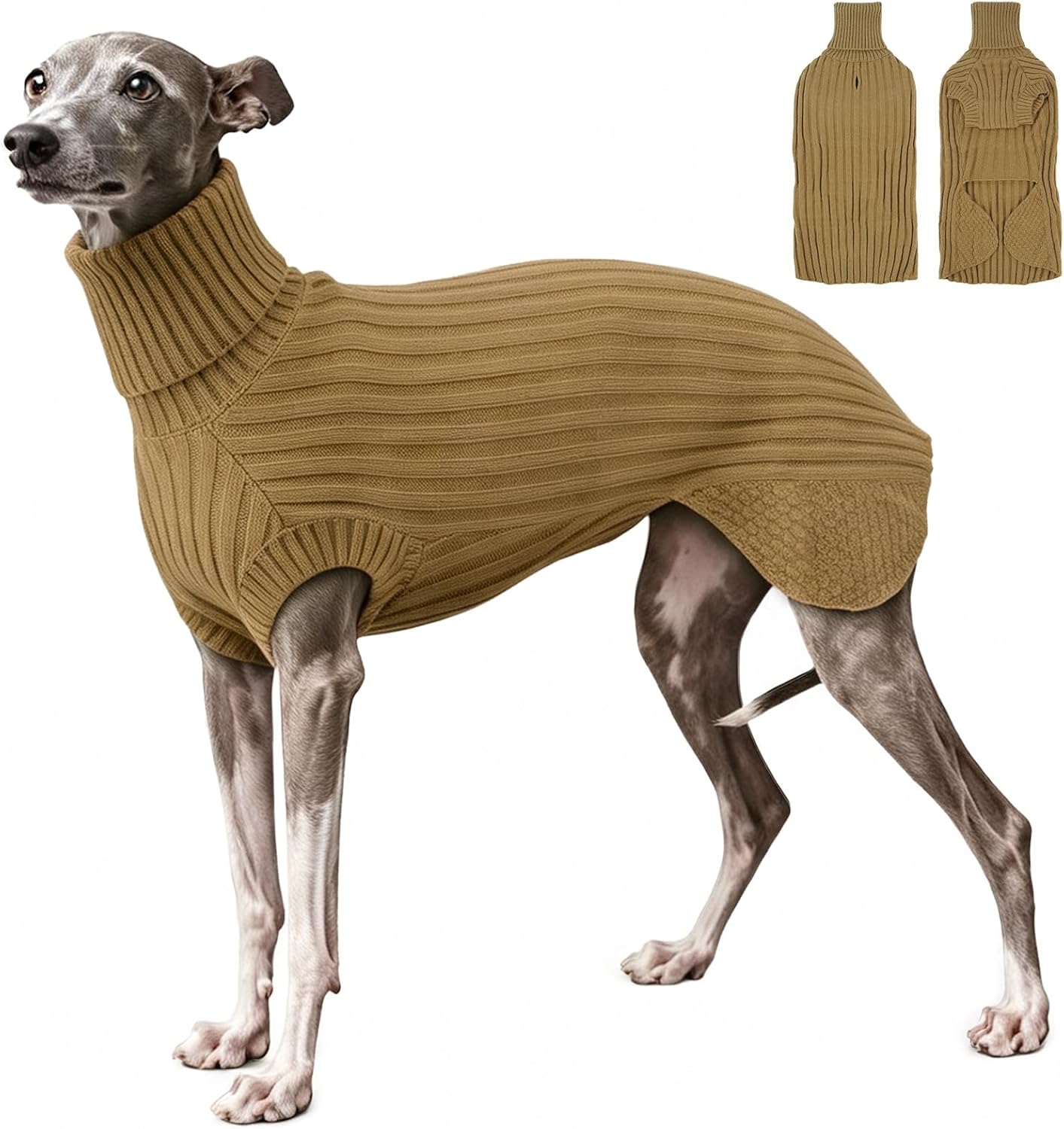 Lekki sweter dla whippeta – zielony